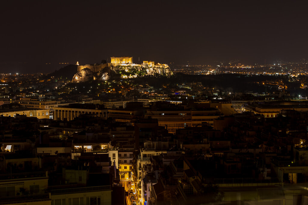 Blick zur Akropolis von Athen